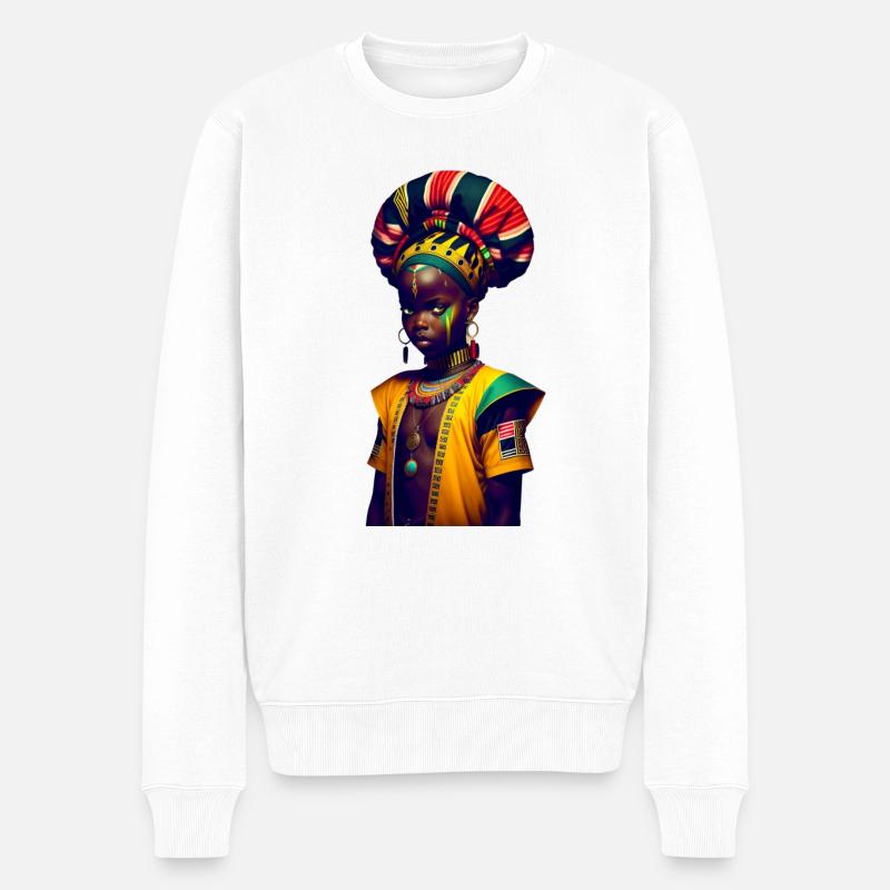 Visage africain - Pull Premium bio Homme - blanc