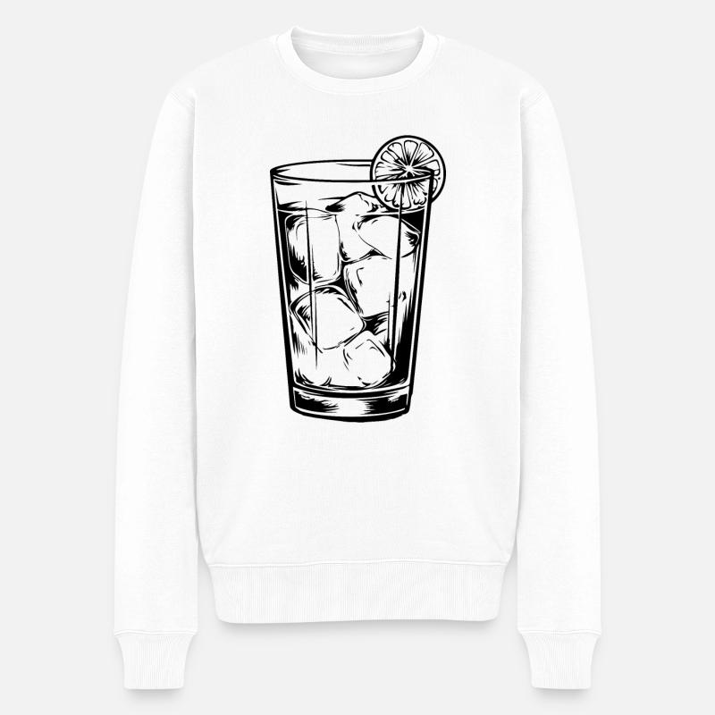 Limonade Drink Symbol - Männer Premium Bio Pullover - Weiß
