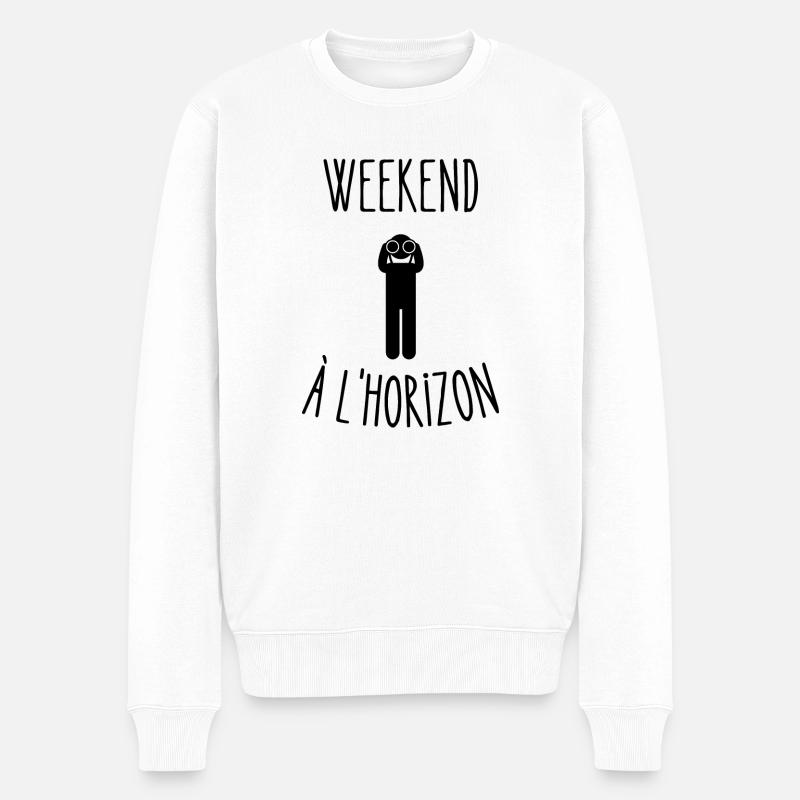 weekend à l'horizon - Pull Premium bio Homme - blanc