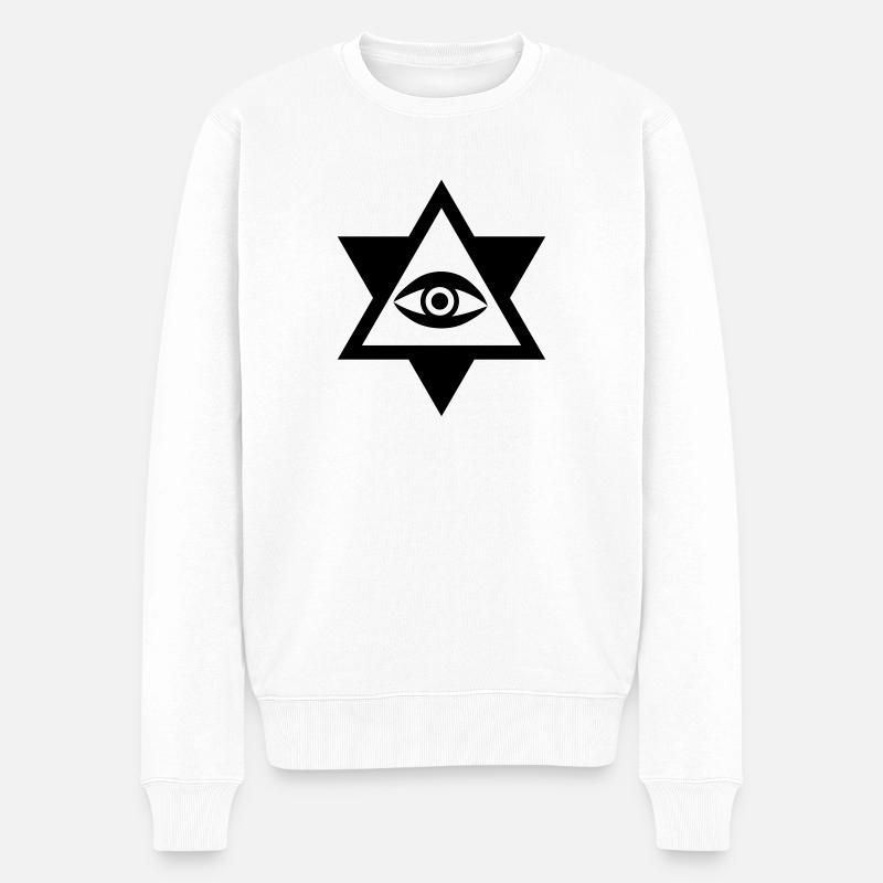 L'oeil de Dieu 2c - Pull Premium bio Homme - blanc