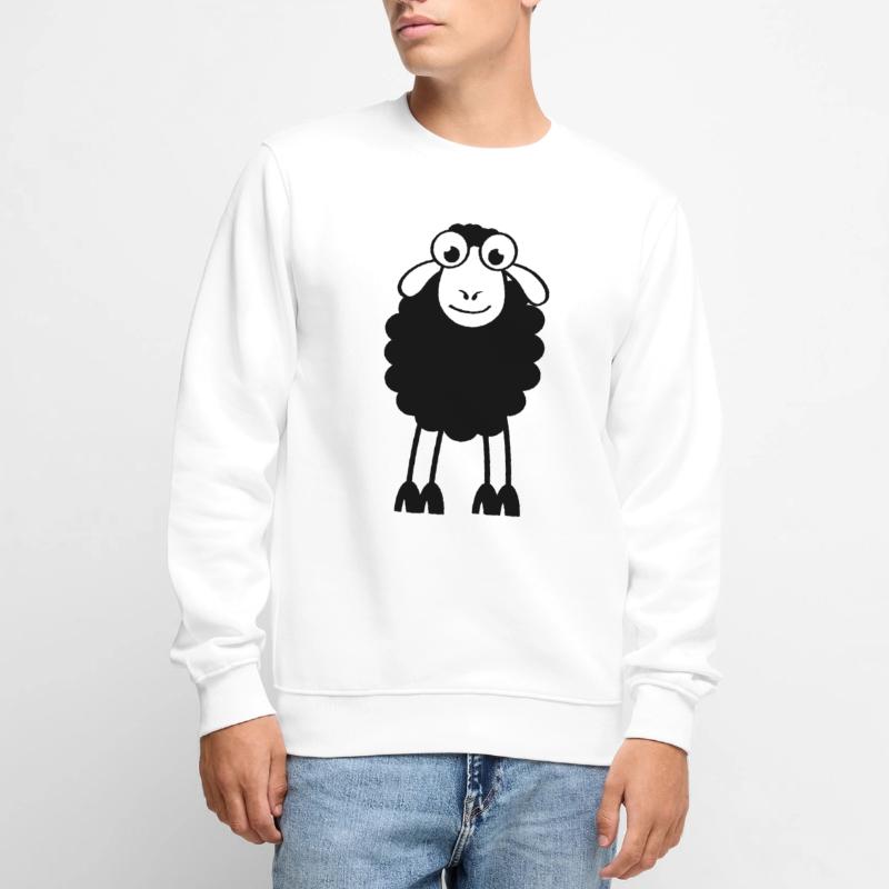 Schafe, weiße oder schwarze Schafe. Träumen oder schlafen Männer Premium Bio Pullover