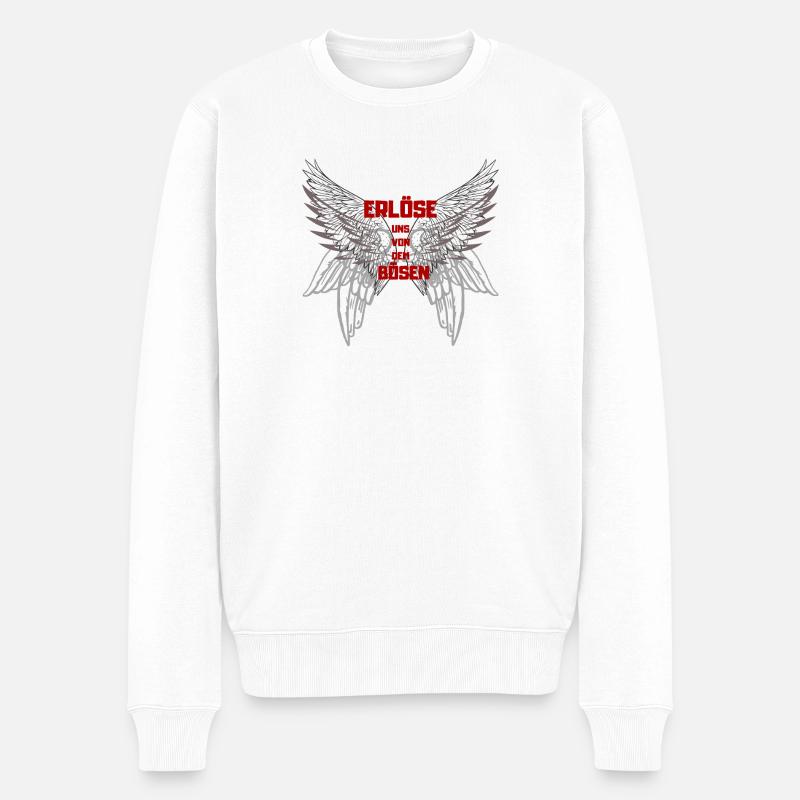 Wie im Himmel so auf Erden - Männer Premium Bio Pullover - Weiß