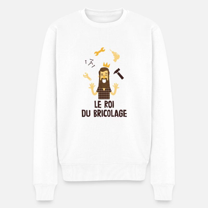 Le roi du bricolage - Pull Premium bio Homme - blanc