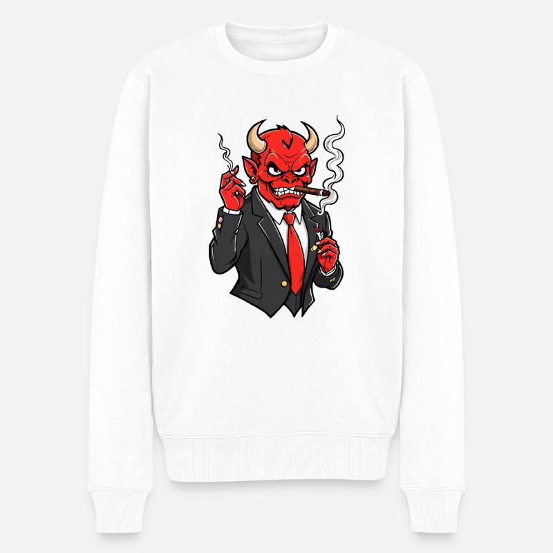 Diable rouge - Pull Premium bio Homme - blanc