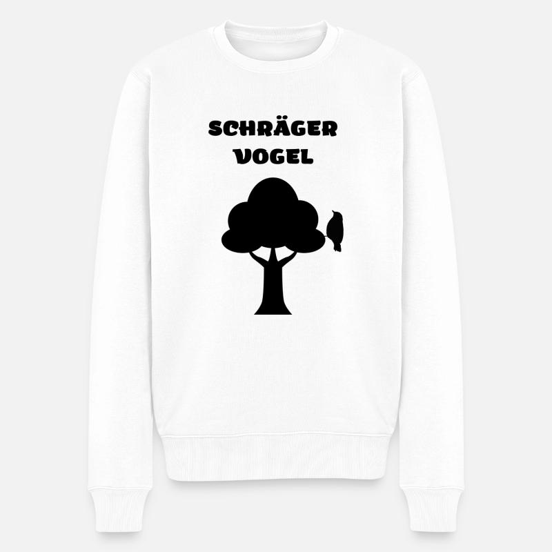 Schräger Vogel - Männer Premium Bio Pullover - Weiß