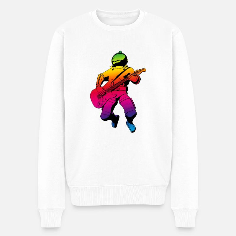 Space Guitar Hero 2 - Männer Premium Bio Pullover - Weiß