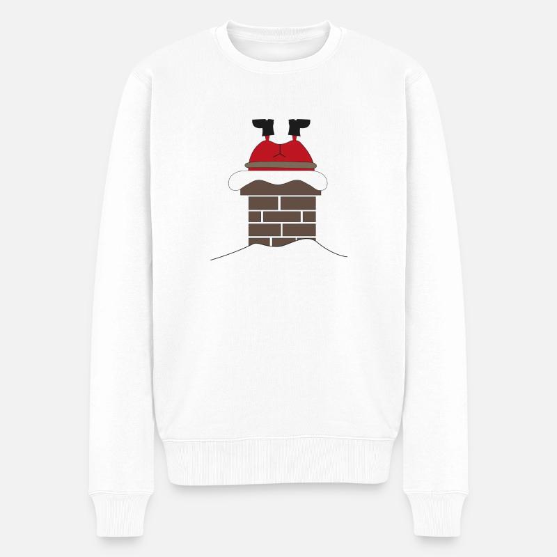 weihnachten - Männer Premium Bio Pullover - Weiß