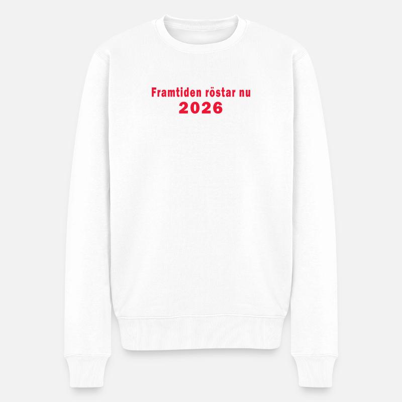 Die Zukunft wählt jetzt Wahlen 2026 - Männer Premium Bio Pullover - Weiß