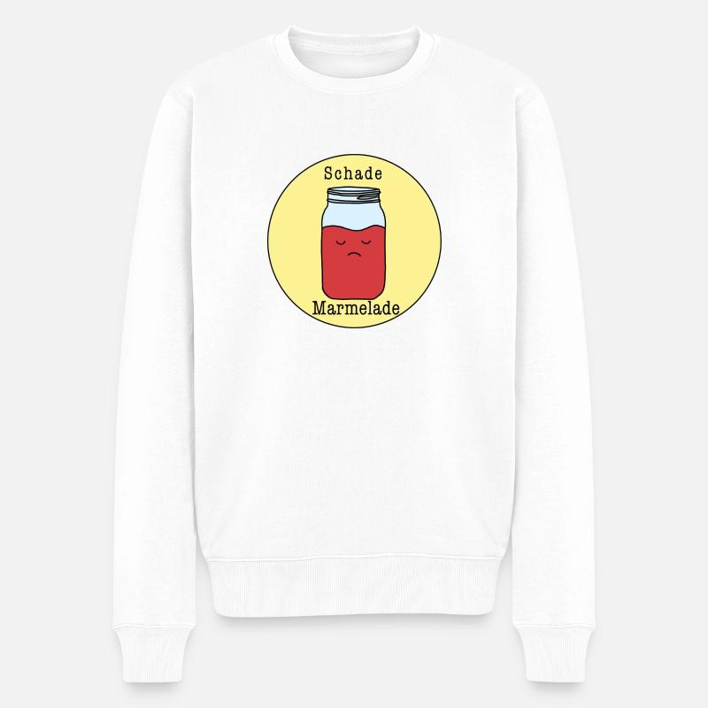 Schade Marmelade - Männer Premium Bio Pullover - Weiß