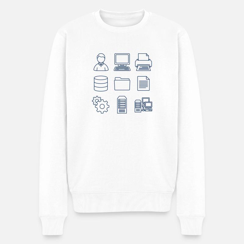 Computer Icons - Männer Premium Bio Pullover - Weiß