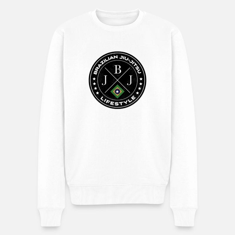 Brazilian Jiu-Jitsu - Männer Premium Bio Pullover - Weiß