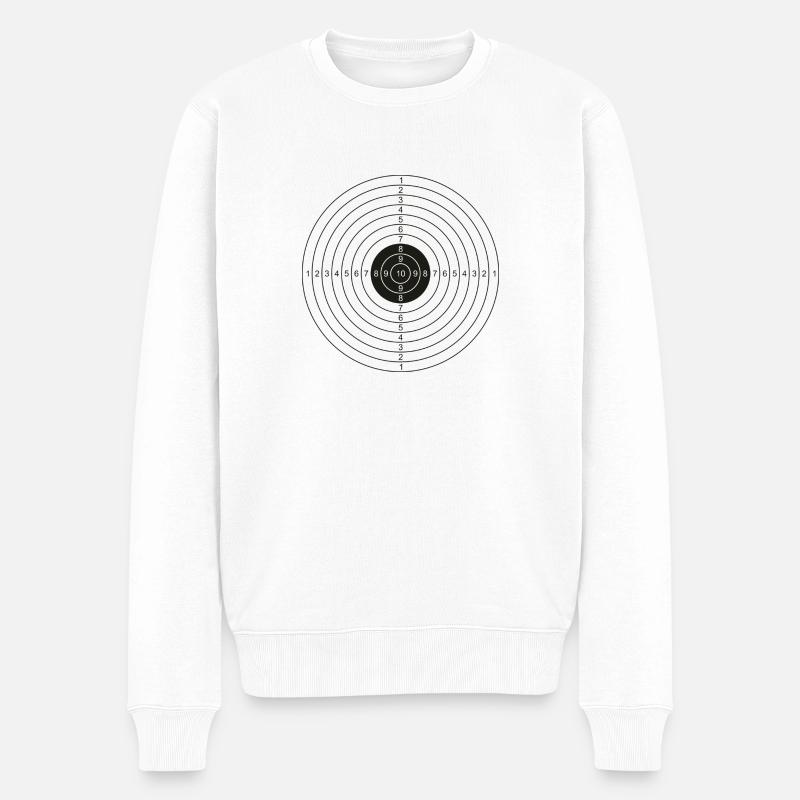 Zielscheibe - Männer Premium Bio Pullover - Weiß