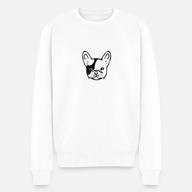 bouledogue français - Pull Premium bio Homme - blanc