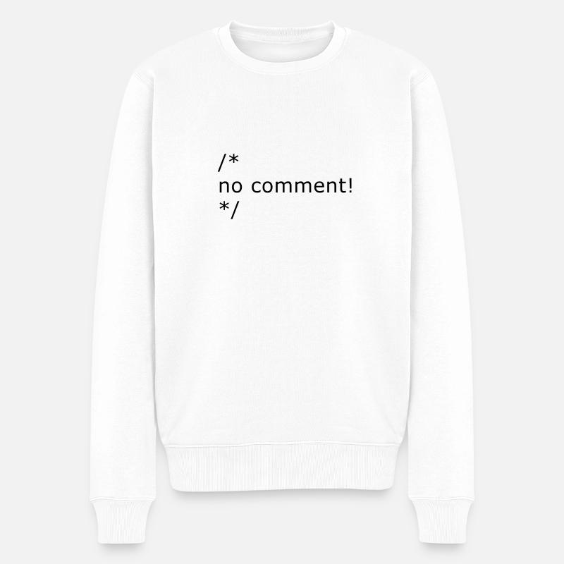 no comment - Männer Premium Bio Pullover - Weiß