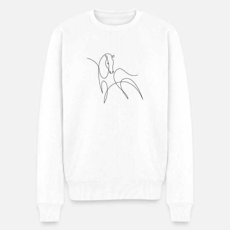 Cheval - Pull Premium bio Homme - blanc