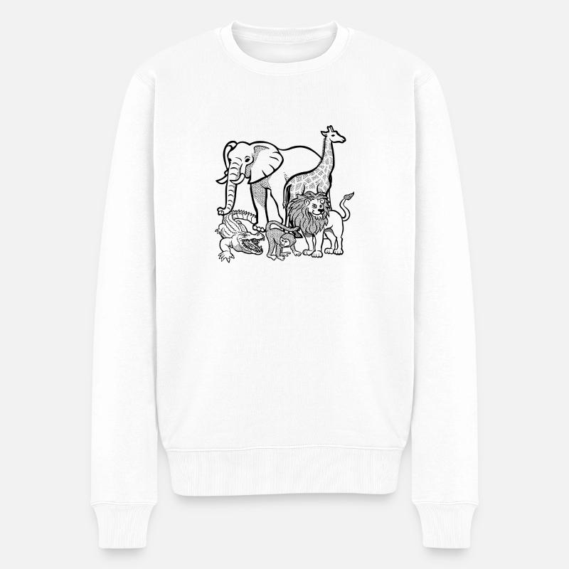 zoo - Männer Premium Bio Pullover - Weiß