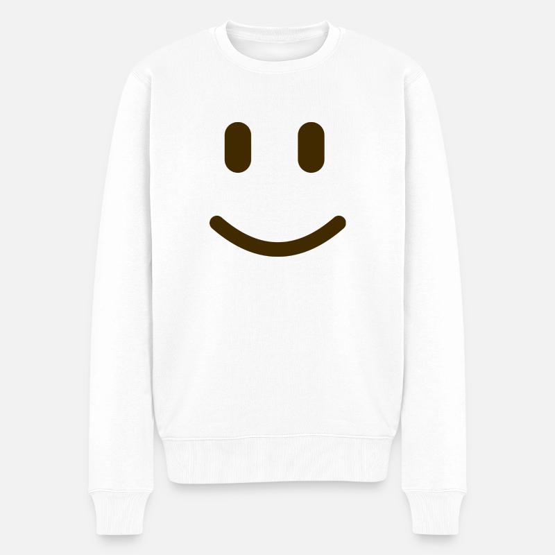 Keep Smile - Männer Premium Bio Pullover - Weiß