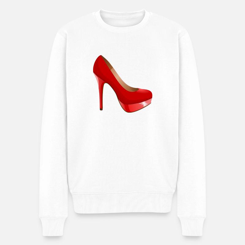 High heels - Männer Premium Bio Pullover - Weiß