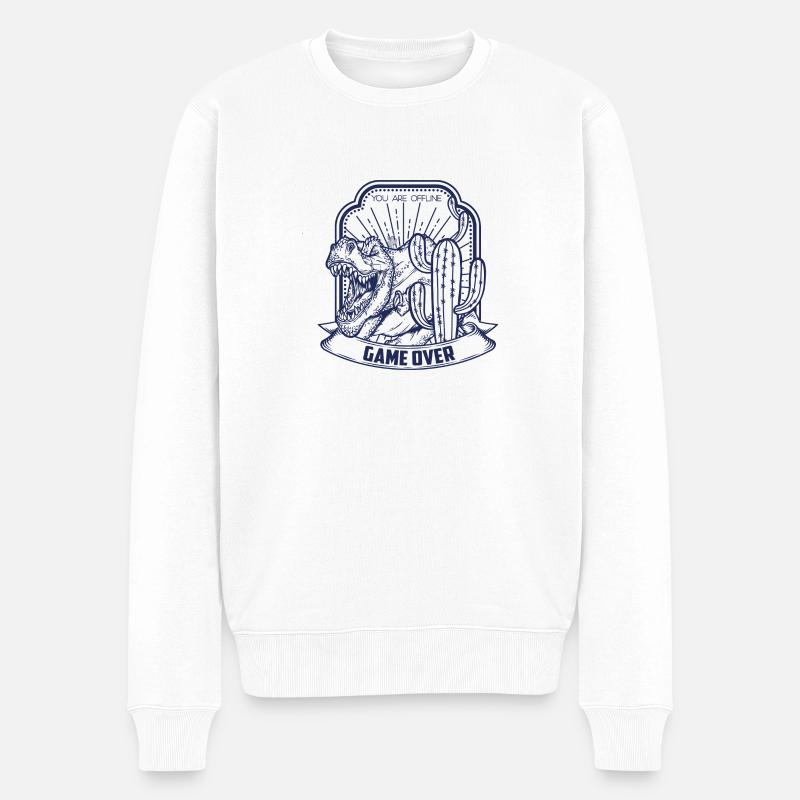 T Rex - Pull Premium bio Homme - blanc
