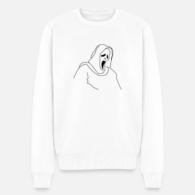 Scream Halloween - Männer Premium Bio Pullover - Weiß