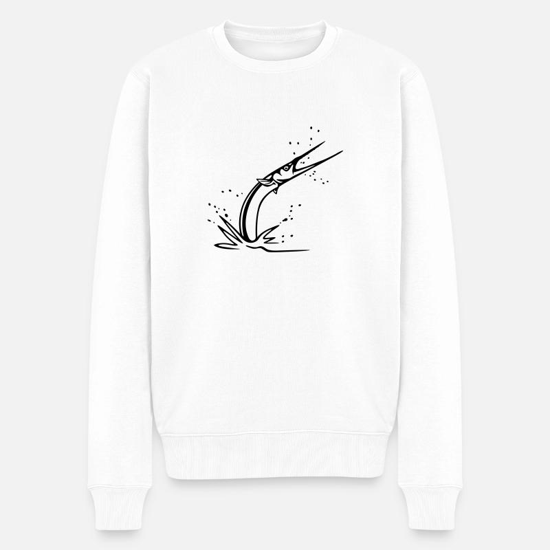 AIGUILLE - Pull Premium bio Homme - blanc