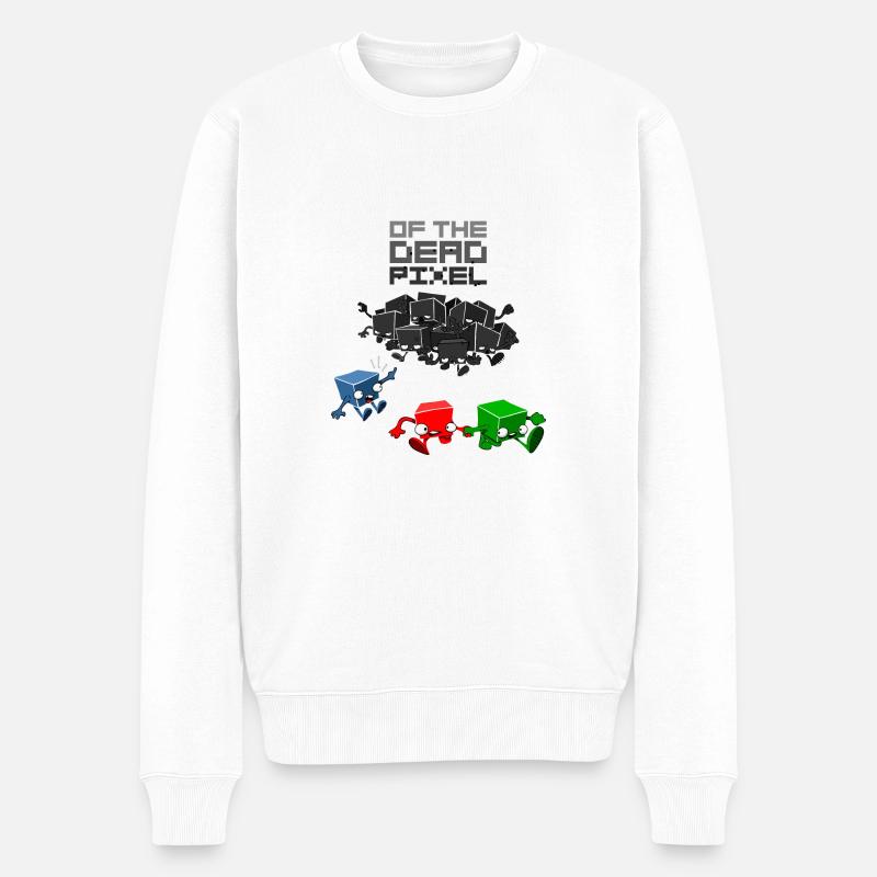 dead pixel - Pull Premium bio Homme - blanc