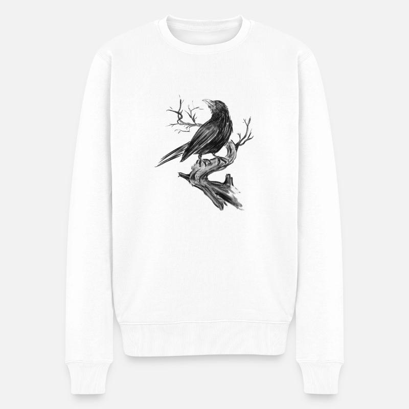 Rabe - Männer Premium Bio Pullover - Weiß