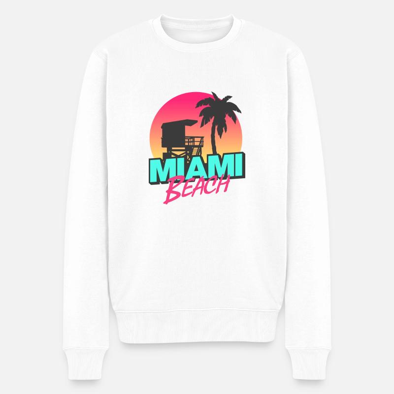 Miami Beach - Pull Premium bio Homme - blanc