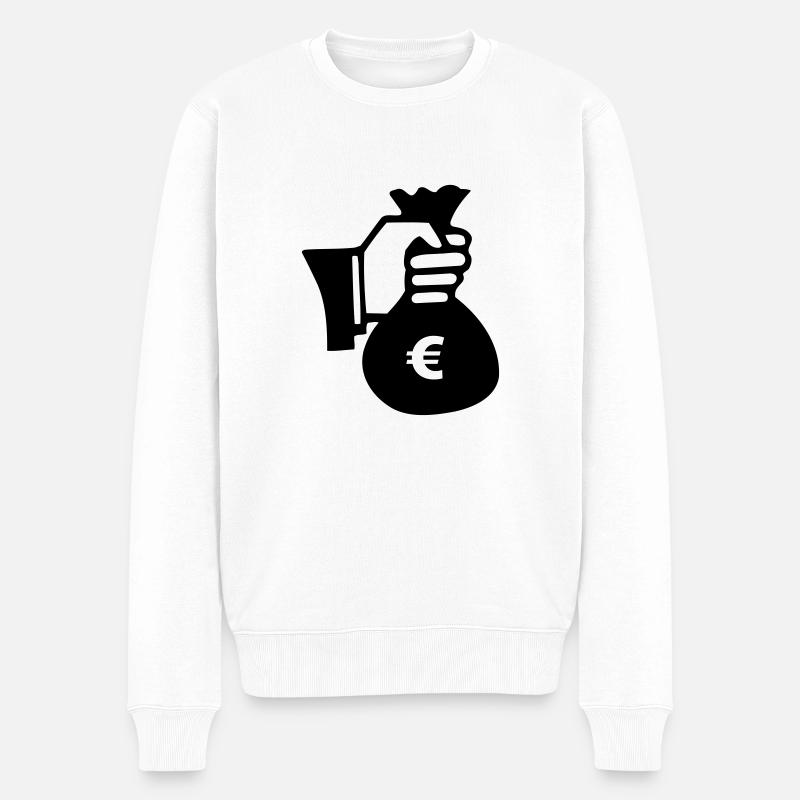 Dollar Argent Banque - Pull Premium bio Homme - blanc