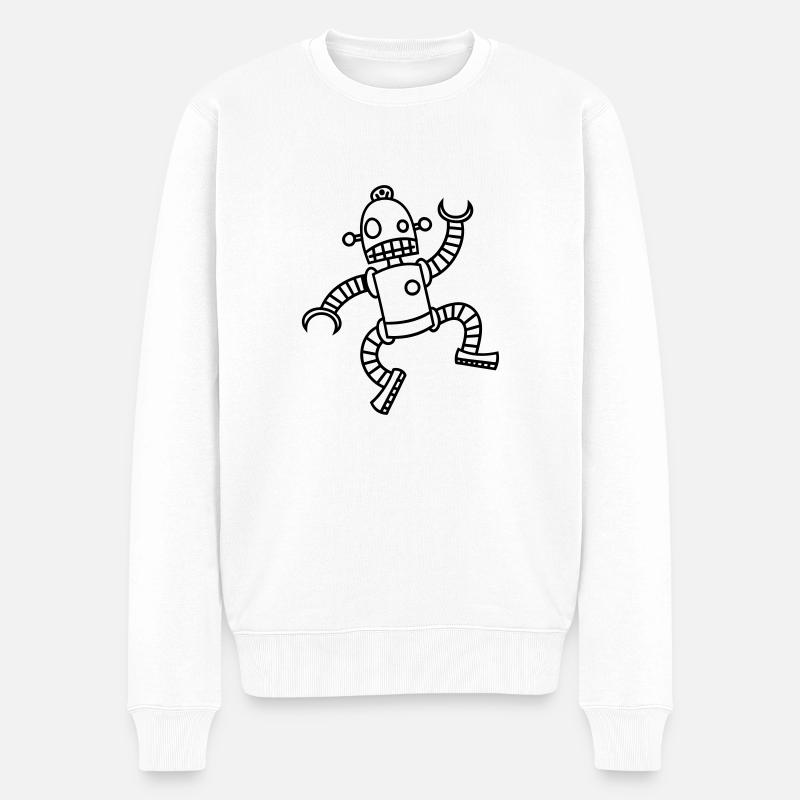 Robot - Pull Premium bio Homme - blanc