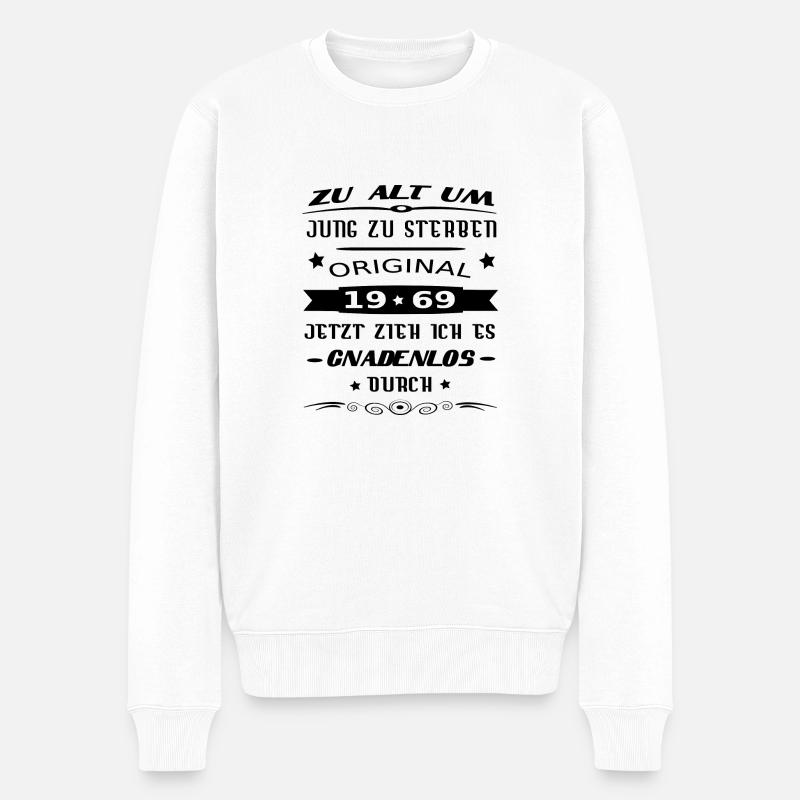 Original 1969 - Männer Premium Bio Pullover - Weiß