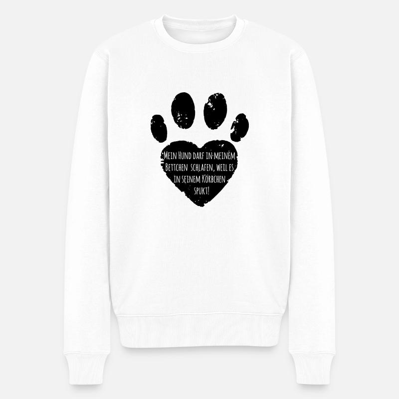 Mein Hund darf das - Männer Premium Bio Pullover - Weiß