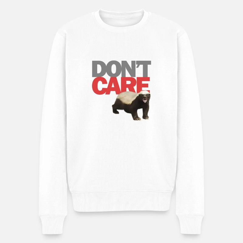 Honey Badger - Männer Premium Bio Pullover - Weiß