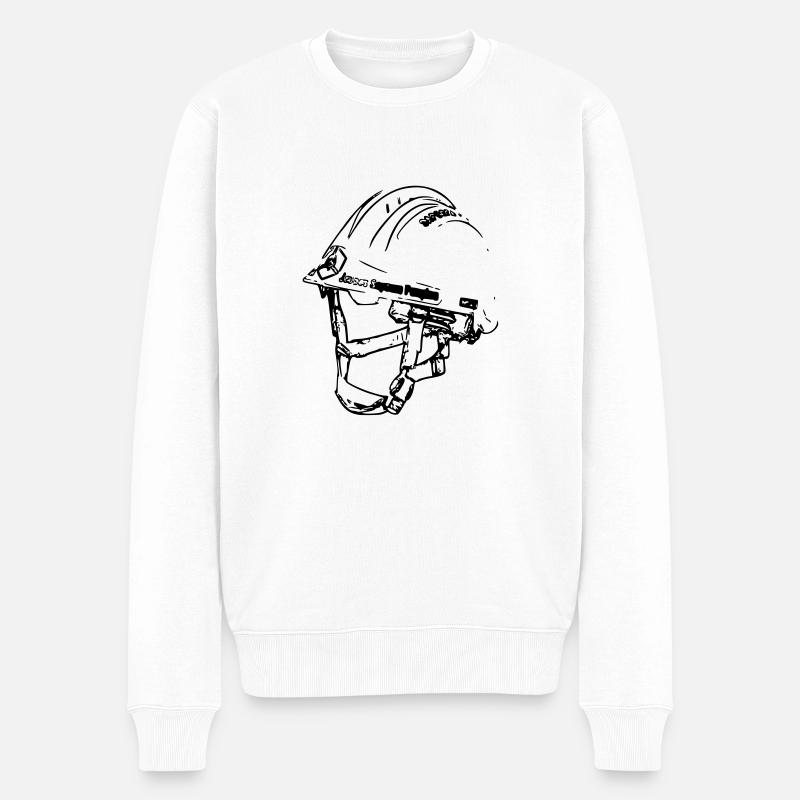 Casque Pompier JSP - Pull Premium bio Homme - blanc