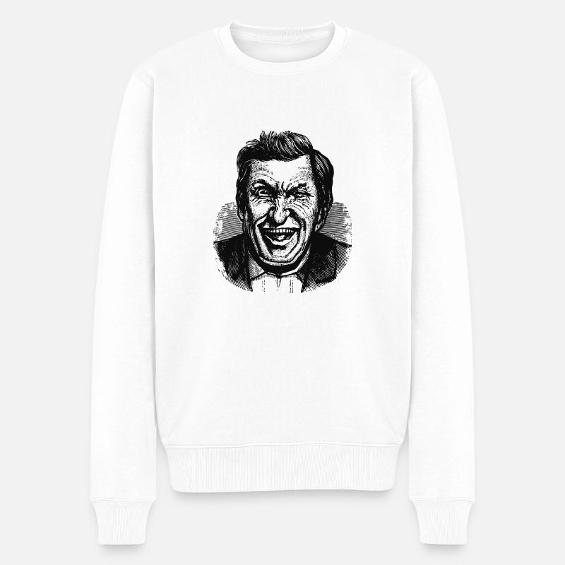 verrückter Mann_geschenkidee für verrückte Freunde - Männer Premium Bio Pullover - Weiß