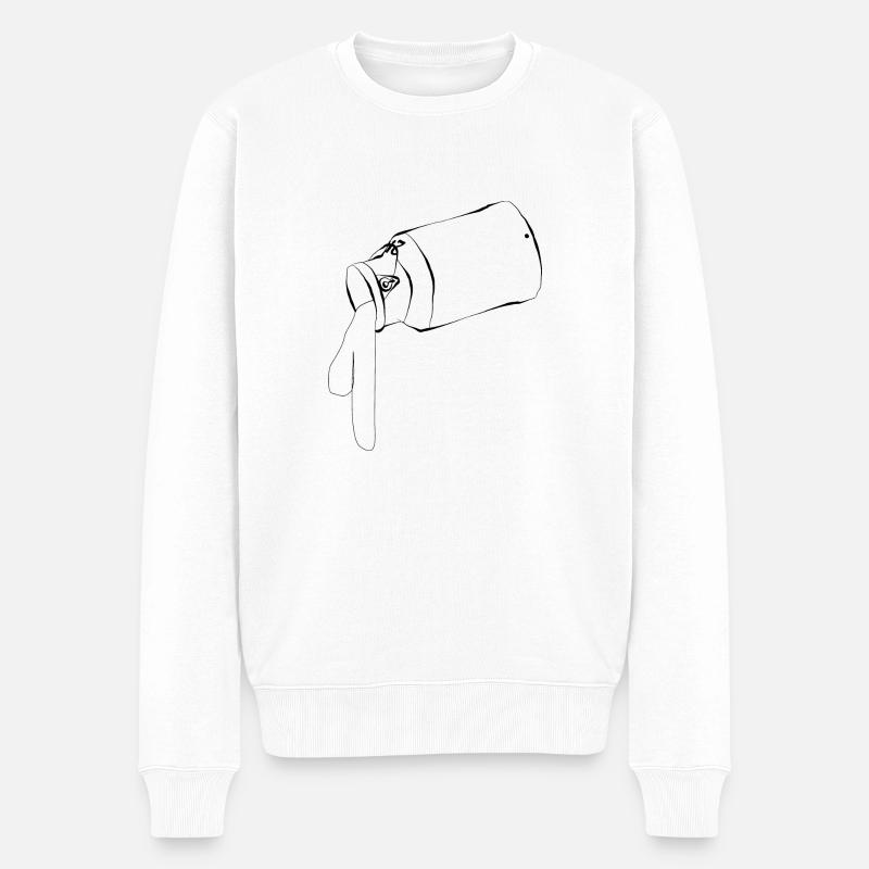 Milchkanne - Männer Premium Bio Pullover - Weiß