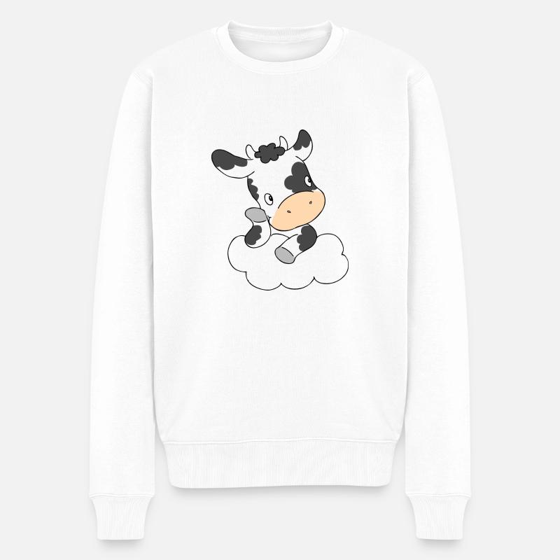 Cow Thinking - Pull Premium bio Homme - blanc