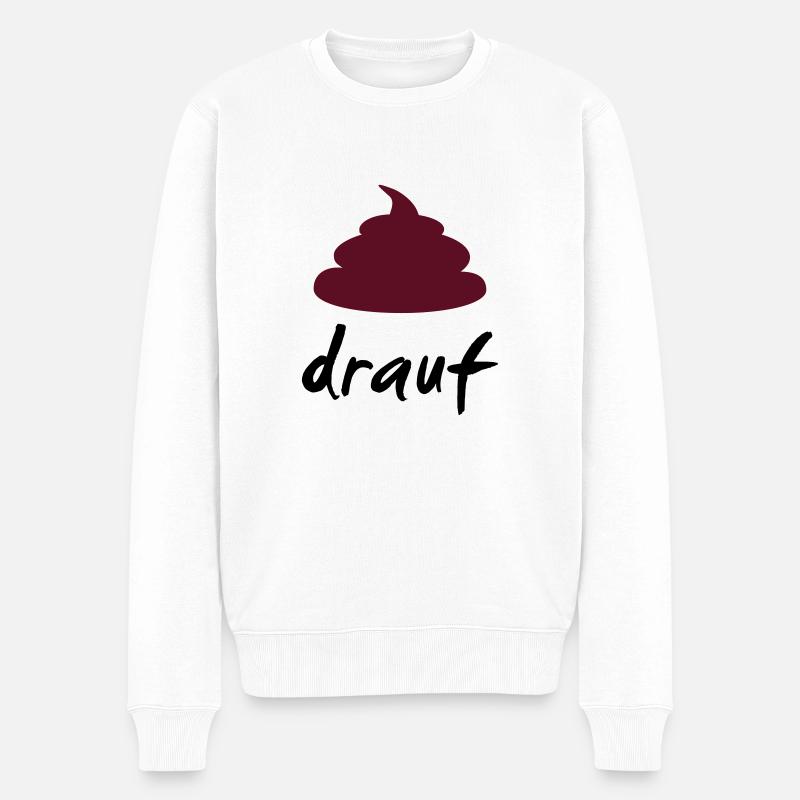 scheiss drauf - Männer Premium Bio Pullover - Weiß