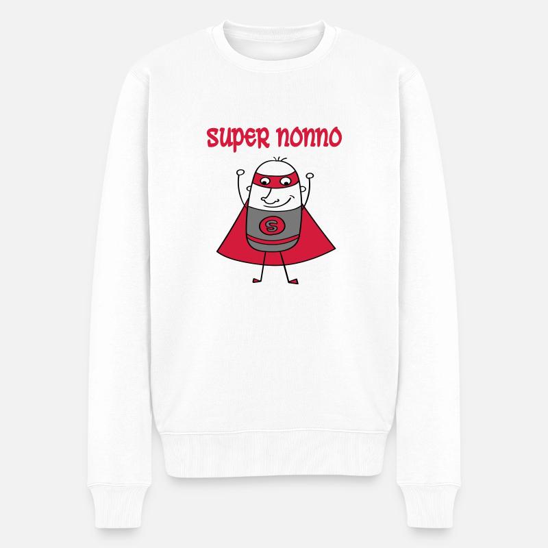 Super nonno - Männer Premium Bio Pullover - Weiß