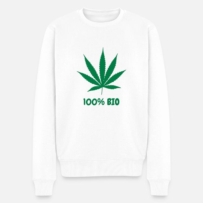 Cannabis / Haschich / Marijuana / Reggae / Rasta - Pull Premium bio Homme - blanc