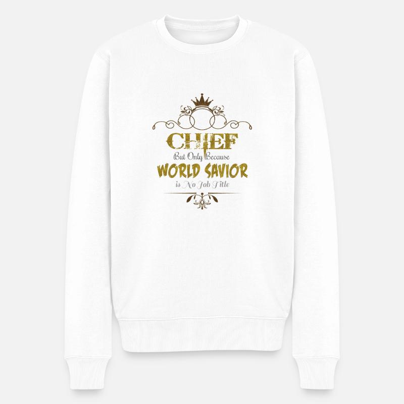 29 - Männer Premium Bio Pullover - Weiß