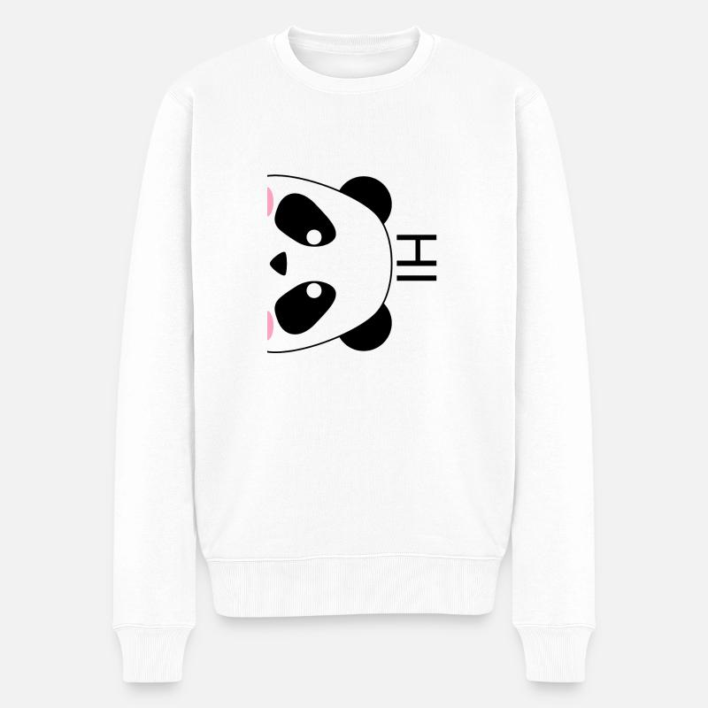 Panda - Pull Premium bio Homme - blanc