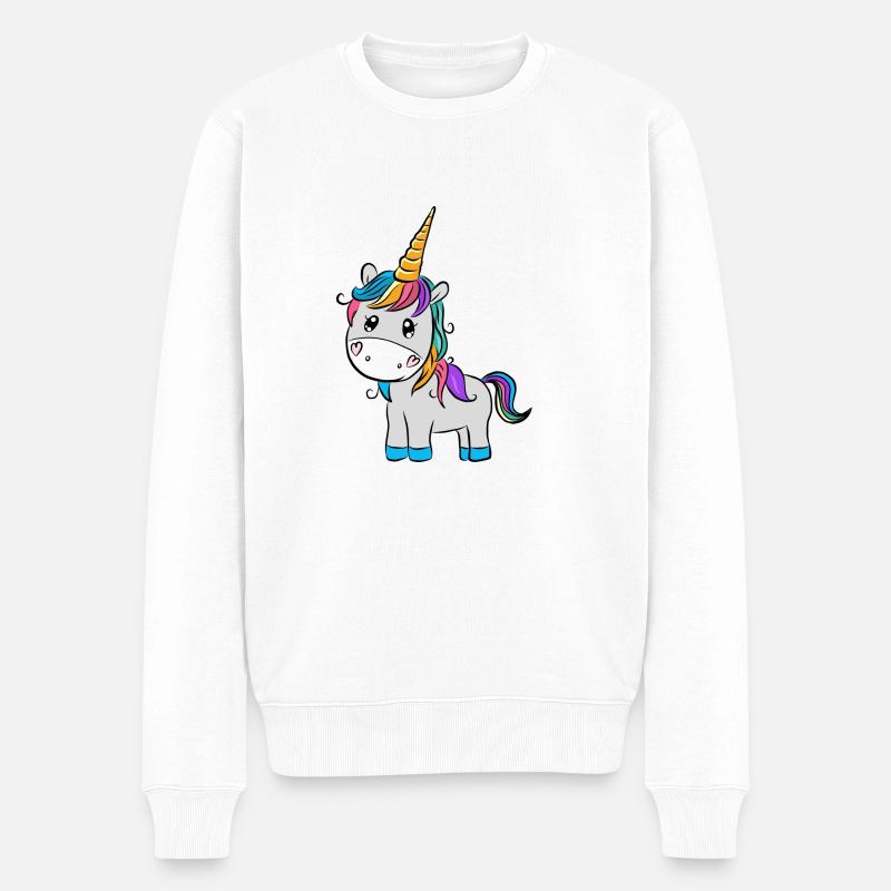Licorne - Pull Premium bio Homme - blanc