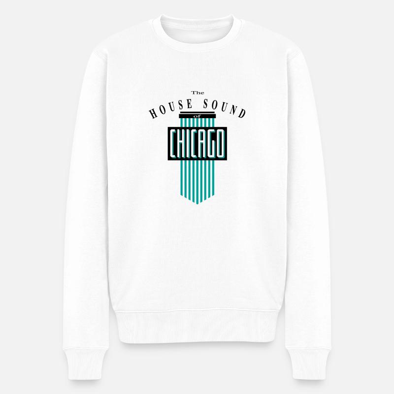 The House Sound - Männer Premium Bio Pullover - Weiß