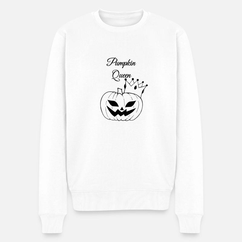 Pumpkin Queen - Männer Premium Bio Pullover - Weiß