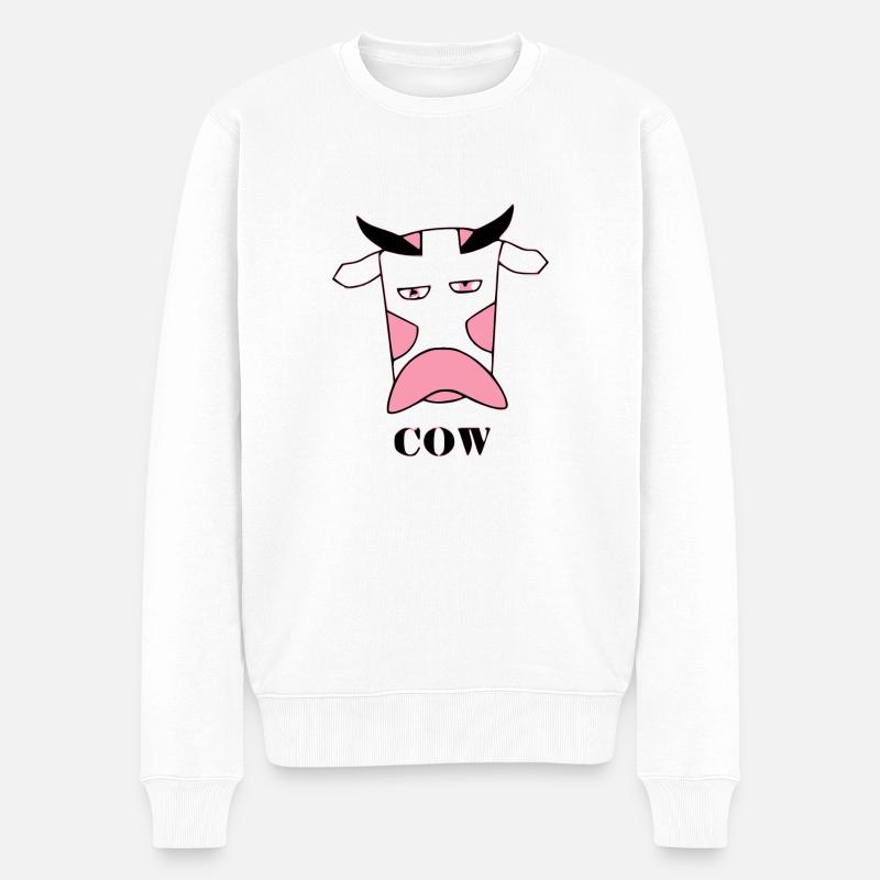 Tête de vache triste - Pull Premium bio Homme - blanc