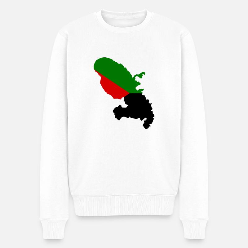 Stadtplan von Martinique - Männer Premium Bio Pullover - Weiß