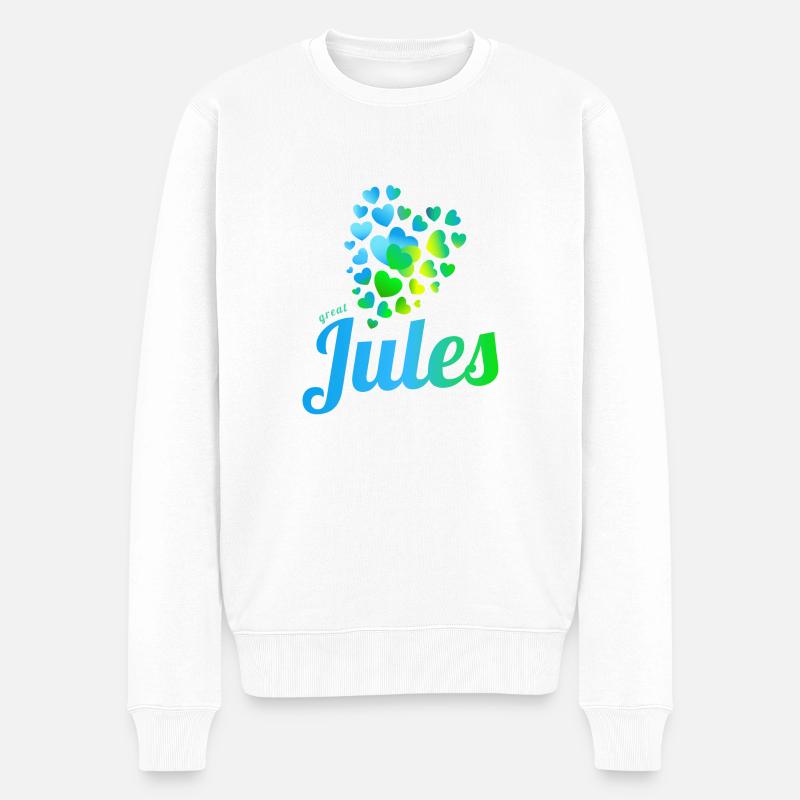 Jules - Männer Premium Bio Pullover - Weiß