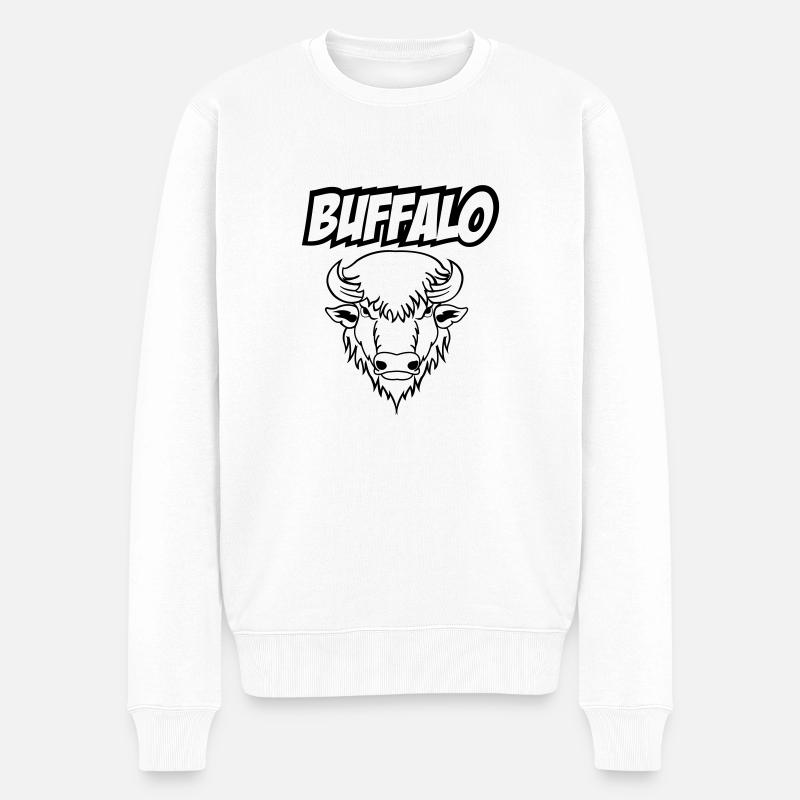 Buffle - Pull Premium bio Homme - blanc
