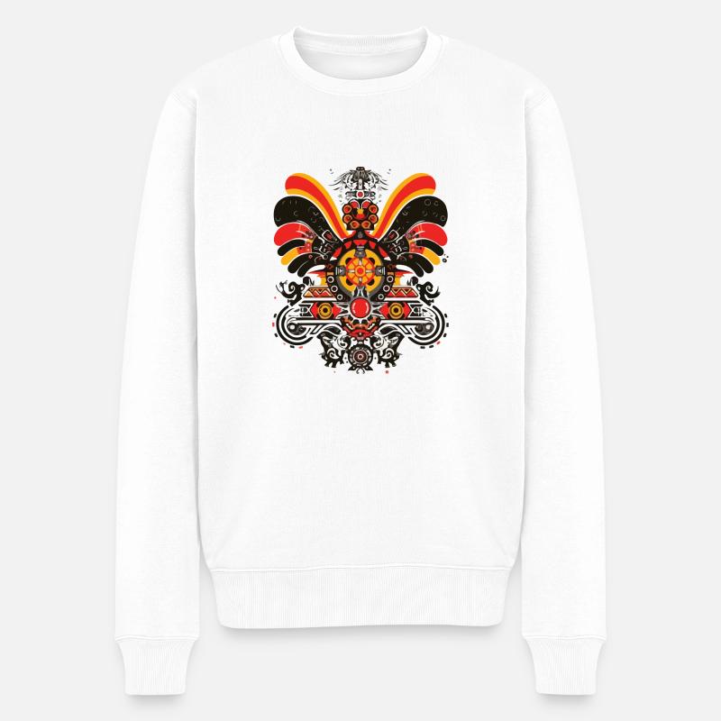 Traditionelles deutsches Motiv - Männer Premium Bio Pullover - Weiß